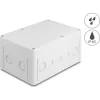 Delock Installációs ház kábel bemenetekkel 180 x 125 x 90 mm nagyságú szürke
