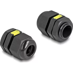   Delock M16 kábel tömlőszelence ventillációval, IP68 por és vízhatlan fekete 2 db.