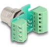 Delock M12 transzfer modul adapter 8 tűs A-kódú anya - 9 tűs sorkapocs installáláshoz