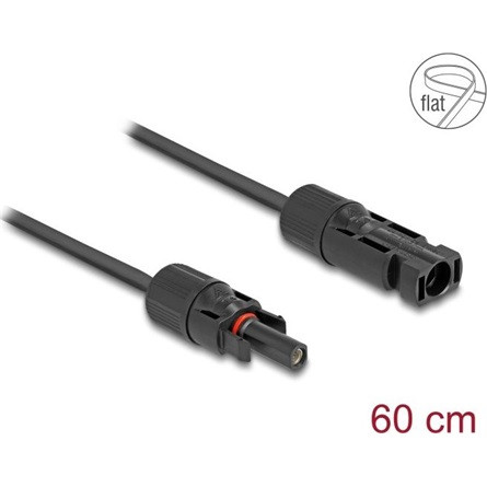 Delock DL4 napelemes lapos kábel apa - anya 60 cm fekete