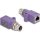 Delock M12 D-kódolt adapter 4 tűs anya - RJ45 anya Cat.5e beszerelő mélyedéssel, egyenes, lila színű