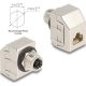 Delock M12 adapter X-kódú 8 tűs anya - RJ45 anya Cat.6A STP fém