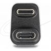Delock USB-C  adapter 180 -os szögben 40 Gb/s PD 3.1 240 W dugasz-alakú U-alakú 8K 60 Hz fém