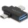 Delock Adapter USB 10 Gbps 2 az 1-ben A-típusú USB anya - USB Type-C  apa + Mikro-B USB apa OTG