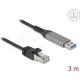 Delock USB LAN kábel USB A-típusú   RJ45 Gigabites Ethernet, 3 m