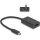 Delock USB-C -> DisplayPort 1.2 M/F adapter 0.15m fekete DP Alt Mode, PD 85 W