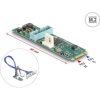 Delock Átalakító, M.2 aljzat B+M nyílással, csatlakozódugó - 2 x USB 5 Gbps A-típusú hüvely 50 cm hosszú kábellel