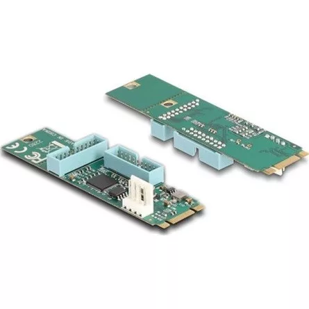 Delock Átalakító, M.2 aljzat B+M nyílással, csatlakozódugó - 4 x USB 5 Gbps A-típusú hüvely 50 cm hosszú kábellel