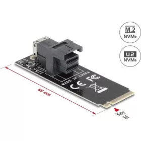   Delock Adapter, M.2 aljzat M nyílással > SFF-8643 NVMe 2260