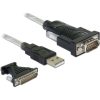 Delock USB 2.0 A -> Serial RS-232 M/M adapter 1.1m szürke +RS232 DB9 to DB25 male adapter