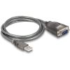 Delock 61400 USB-A 2.0 -> Serial RS-232 DB9 M/M adatkábel 1m szürke