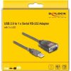 Delock 61400 USB-A 2.0 -> Serial RS-232 DB9 M/M adatkábel 1m szürke