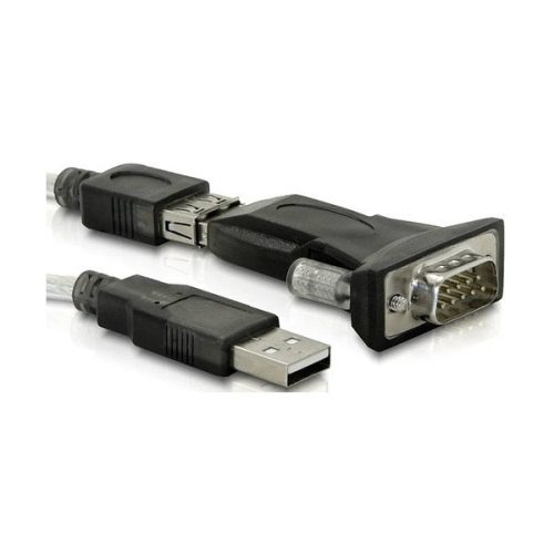 Delock Átalakító Kábel - 61425 (USB 2.0 -> Soros (RS-232, DB9), 0,8m)