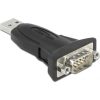 Delock USB-A 2.0 -> Serial RS-232 DB9 M/M adapter 0.8m fekete