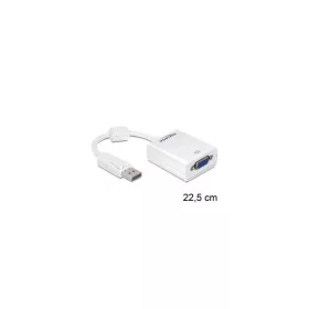   Delock Átalakító - 61766 (Displayport 1.1a -> VGA 15tűs, apa/anya, FullHD, fehér)