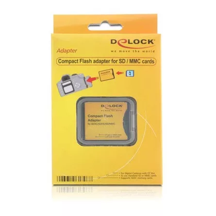 Delock FL Delock 61796 CF FLpter SD / MMC memória kártyákhoz