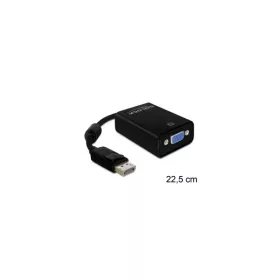   Delock Átalakító - 61848 (Displayport 1.1a -> VGA 15 tűs, apa/anya, FullHD, fekete)