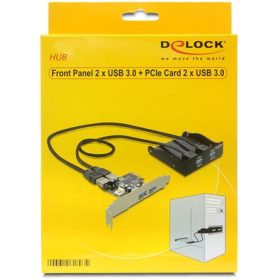   Delock ADA Delock 61893 2 x USB 3.0 + PCI Express Card 2 x USB 3.0 elülső panel