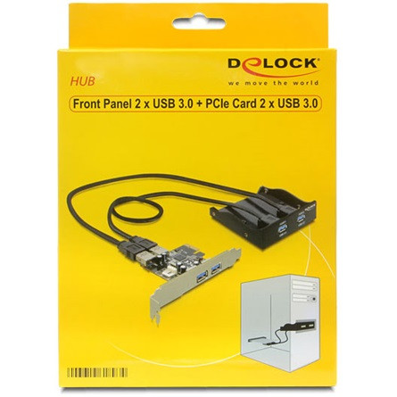 Delock ADA Delock 61893 2 x USB 3.0 + PCI Express Card 2 x USB 3.0 elülső panel