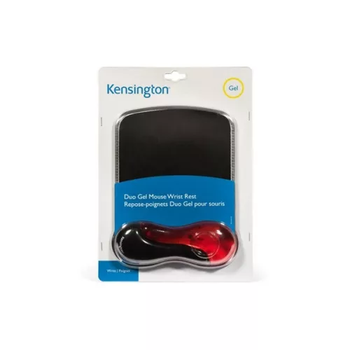 KENSINGTON Egérpad csuklótámasszal (Duo Gel Mouse Pad with Integrated Wrist Support - Red/Black)