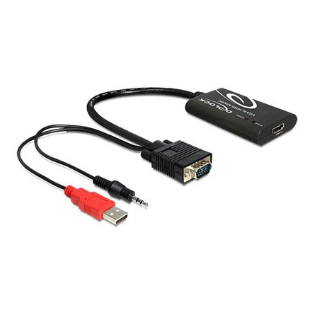 Delock ADA Delock 62408 VGA - HDMI adapter audióval