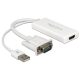 Delock ADA Delock 62460 VGA–HDMI adapter audió funkcióval