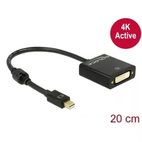   Delock Mini DisplayPort 1.2 -> DVI-I M/F aktív adapter 0.2m fekete