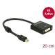 Delock Mini DisplayPort 1.2 -> DVI-I M/F aktív adapter 0.2m fekete