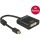 Delock ADA Delock 62605 miniDisplayport 1.2 dugós csatl. - DVI csatlakozóhüvely 4K passzív - Fekete