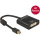 Delock ADA Delock 62605 miniDisplayport 1.2 dugós csatl. - DVI csatlakozóhüvely 4K passzív - Fekete