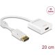 Delock DisplayPort 1.2 -> HDMI M/F aktív adapter 0.2m fehér