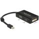 Delock ADA Delock 62631 mini Displayport 1.1 dugós csatl. > VGA/HDMI/DVI passzív adapter - Fekete
