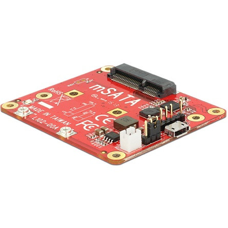 Delock ADA Delock 62648 microUSB-B csatlakozóhüvely > 6Gb/s mSATA Raspberry Pi átalakító