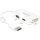 Delock ADA Delock 62655 Displayport 1.1 dugós csatl. > VGA/HDMI/DVI csatl. hüvely passzív adapter - Fehér