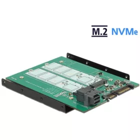   Delock ADA Delock 62704 22tűs / SFF-8643 NVMe > 1x M.2 NGFF M aljzat + 1x M.2 NGFF B aljzat 3,5"-s SATA átalakító