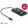 Delock Thunderbolt 3 -> Displayport 1.2 M/F adapter 0.27m fekete 4K 60Hz