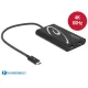 Delock Thunderbolt 3 -> Displayport 1.2 M/F adapter 0.27m fekete 4K 60Hz