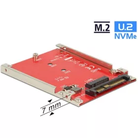   Delock ADA Delock 62725 2.5” átalakító U.2 SFF-8639 > M.2 NVMe M aljzat - 7 mm
