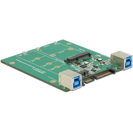 Delock ADA Delock 62732 SATA-átalakító / USB 3.1 B-típusú csatlakozóhüvely > M.2 / mSATA nyílás