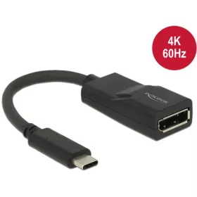   Delock ADA Delock 62748 Adapter USB Type-C csatlakozódugóval > Displayport csatlakozóhüvellyel (DP váltakozó mód) 4K