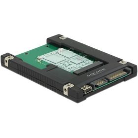   Delock 2.5”-os SATA-átalakító, 22 tus / USB 2.0 Mini-B típusú > 1 x mSATA / Mini PCIe-nyílás