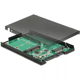   Delock ADA Delock 62866 2.5”-os SATA-átalakító, 22 tus > 1 x M.2 B-kulcs nyílás + 1 x mSATA - 9,5 mm