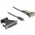 Delock USB-C -> Serial DB9 M/M adatkábel 1.8m fekete + DB25 adapter