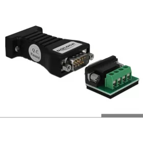   Delock Serial RS-232 DB9 -> Serial RS-485 F/M adapter fekete ESD védelemmel 15kV