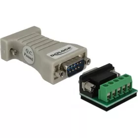   Delock Serial RS-232 DB9 -> Serial RS-422/485 F/M adapter szürke ESD védelemmel