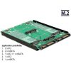 Delock ADA Delock 62946 3.5” Átalakító 2db SATA 22 pin > Dualport 2 x M.2 / 2 x mSATA