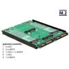 Delock ADA Delock 62946 3.5” Átalakító 2db SATA 22 pin > Dualport 2 x M.2 / 2 x mSATA