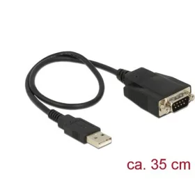   Delock USB-A 2.0 -> Serial RS-232 M/M adatkábel 0.45m fekete
