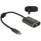 Delock USB-C -> Mini DisplayPort M/F adapter 0.2m fekete (DP Alt Mode) 4K 60Hz