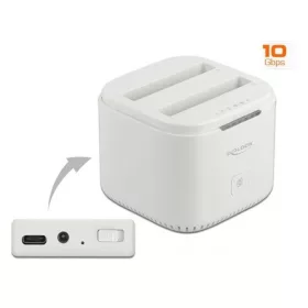   Delock ADA Delock 63084 USB-C 3.2 dokkoló állomás 2 x 2.5” SATA HDD / SSD-hez klón funkcióval